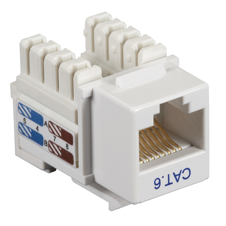 BLACK BOX Connect Cat5E Rj-45 Keystone Jack CAT6J-WH